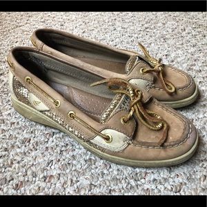 Sparkly Gold Sperry Angelfish Size 6